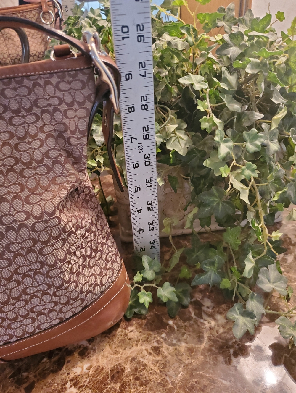 Coach Tan Leather Mini Logo Bag with Silver-tone Hardware - Picture 9 of 11